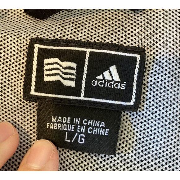 Adidas 1/4 Zip Jacket Size Large Men’s Black - Picture 3 of 8